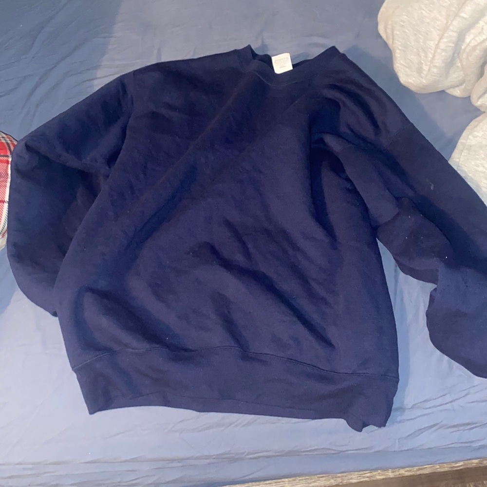 navy crewneck